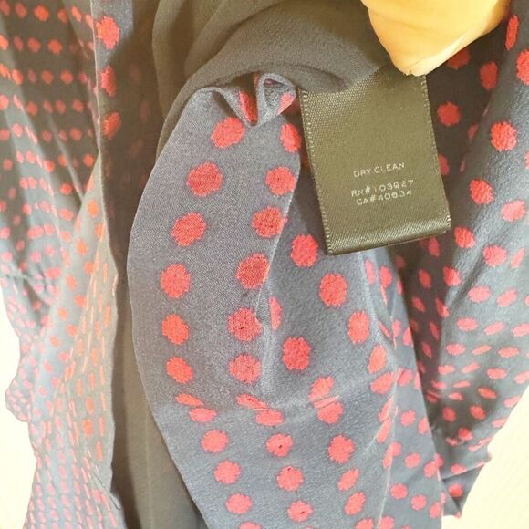 Marc by Marc Jacobs Navy Red Polka Dot Silk Shift Mini Dress Women’s Size 2 - Picture 6 of 9